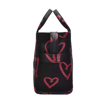 THE LIPSTICK HEART CANVAS MEDIUM TOTE BAG